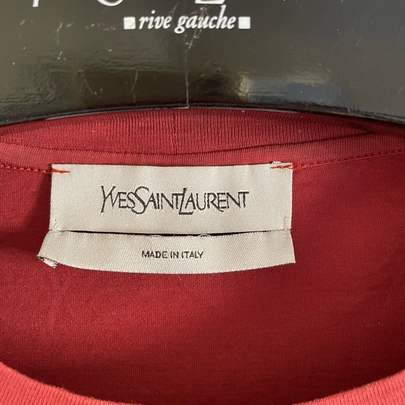 Authentic Yves Saint Laurent Men's Logo Tee (Neo-Vintage) - Picture 2 of 3
